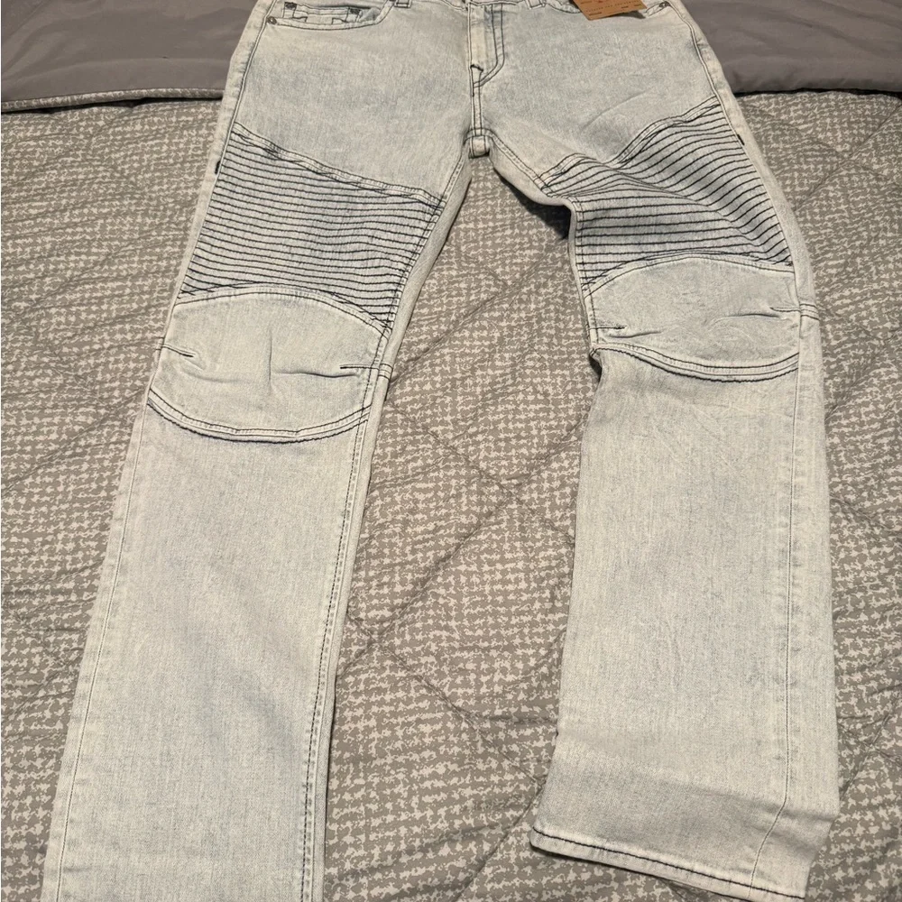 Vintage True Religion Men's Light Gray light stretch Jeans